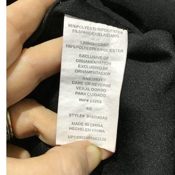 XOXO Black Jumpsuit Spaghetti Straps Wide Leg Pockets - Picture 9 of 10